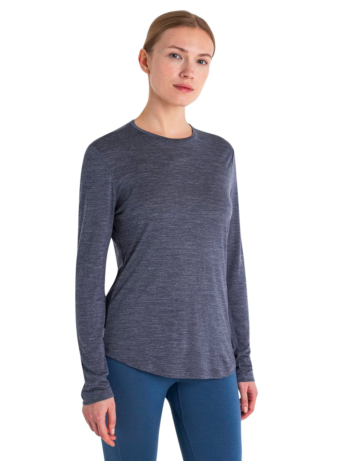 Merino Langarmshirt Damen – Icebreaker – 125 Cool-Lite™ Sphere III – Midnight Navy Heather – Icebreaker