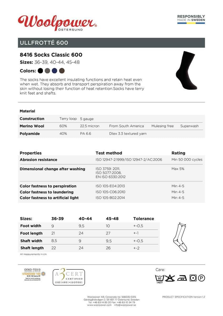 Merino Socken – Woolpower – Classic 600 – Woolpower – Bild 3