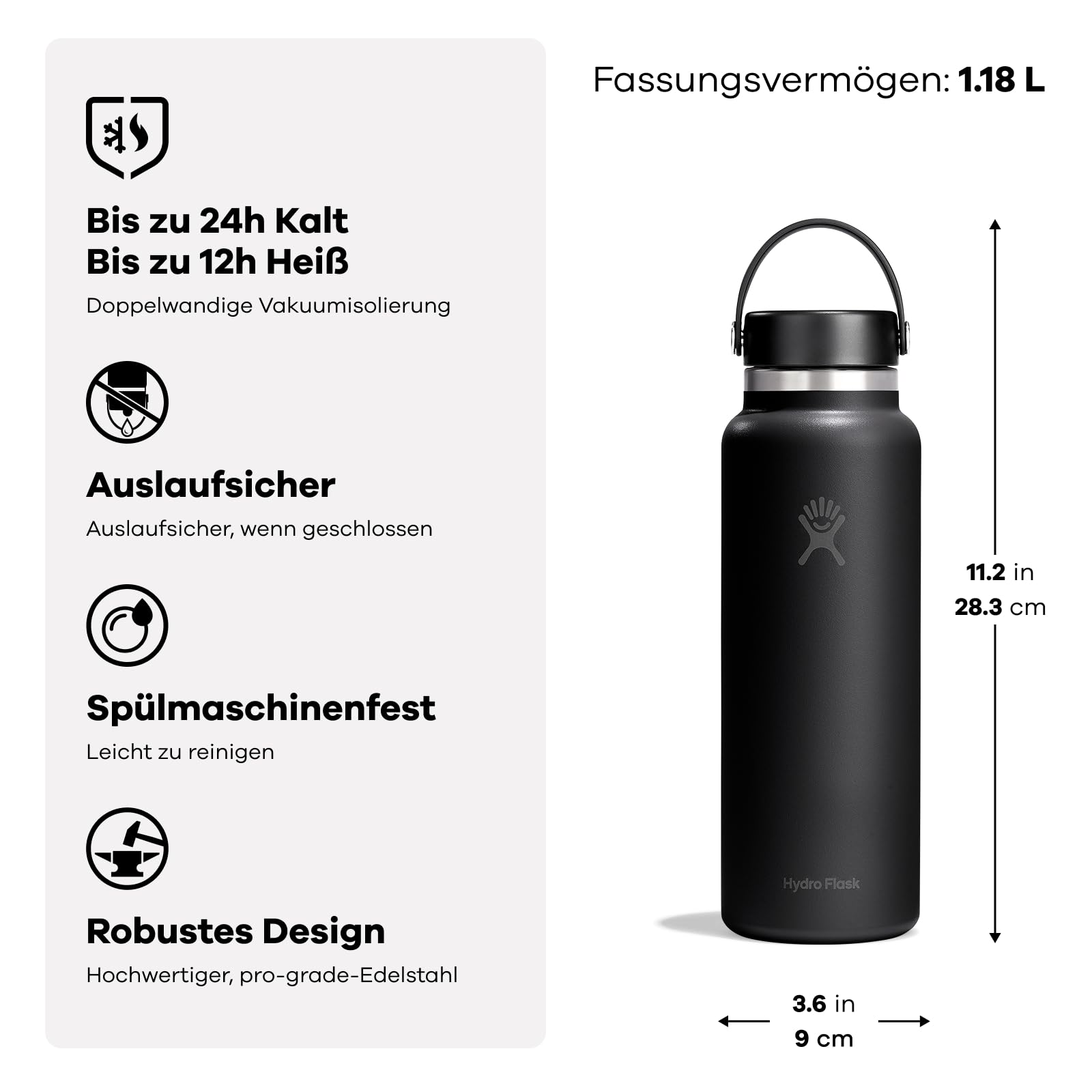 Trinkflasche – Hydro Flask – Wide Flex Cap 1,182 ml – Hydro Flask – Bild 2