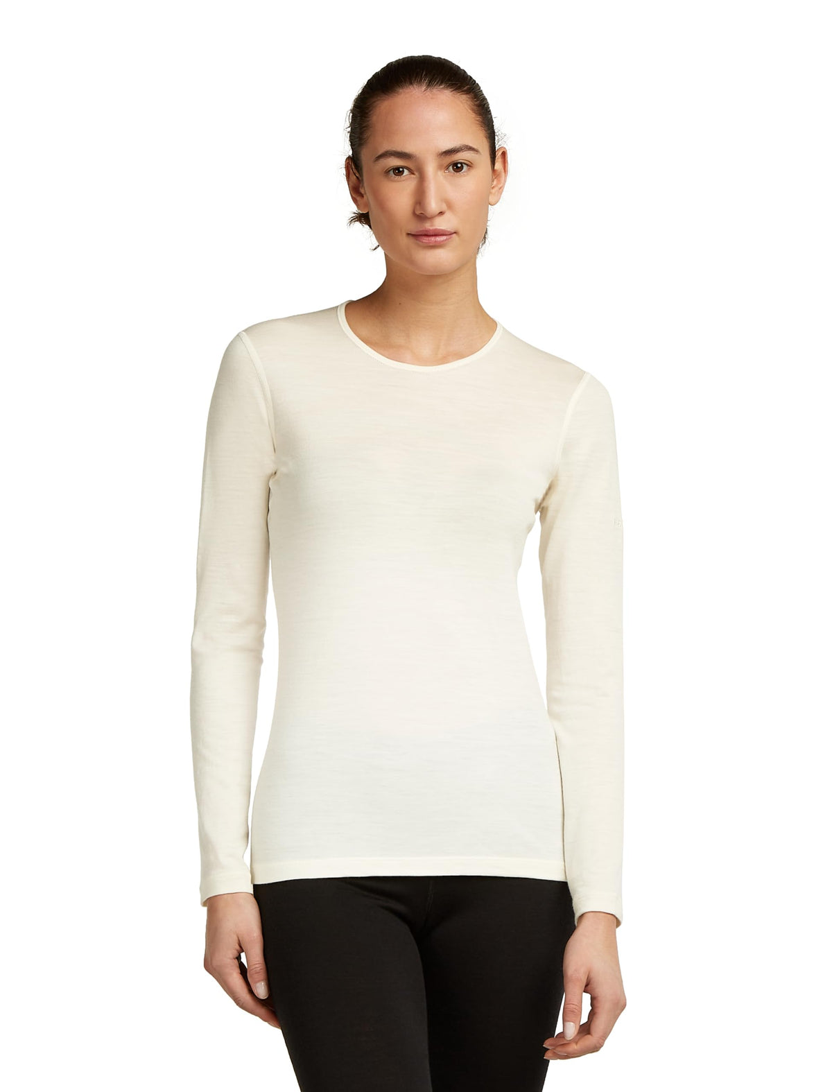 Merino Langarmshirt Damen – Icebreaker – 200 Oasis LS Crewe – Undyed – Icebreaker