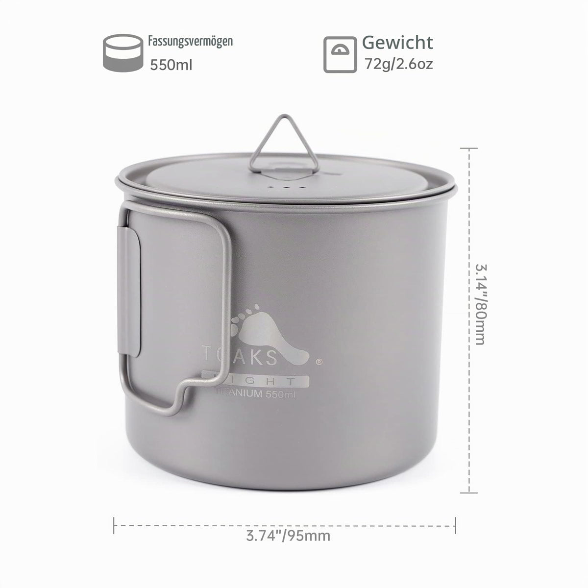 Kochtopf – TOAKS – TOA-POT-550-L