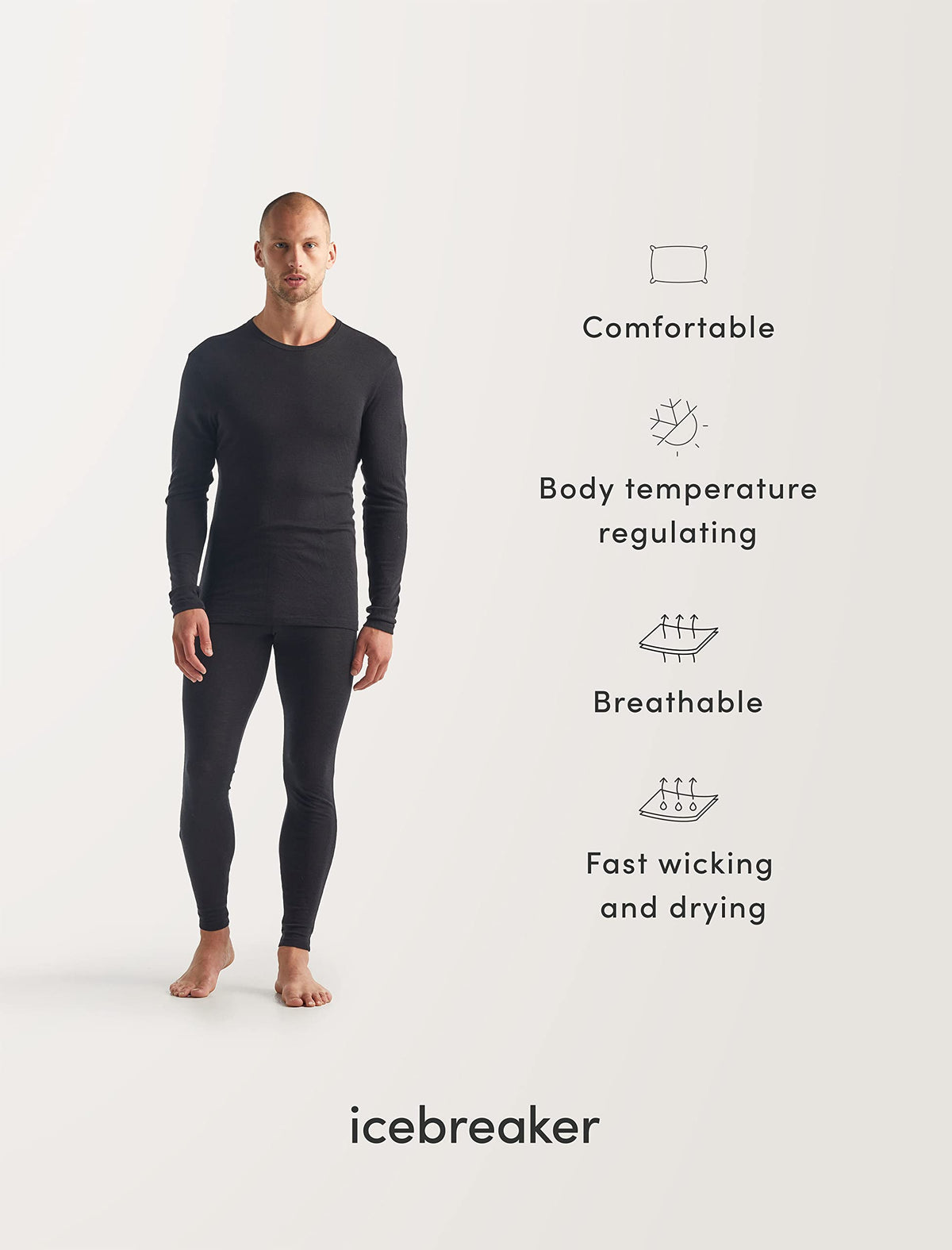 Langarmshirt – Icebreaker – Merino 200 Oasis Crewe