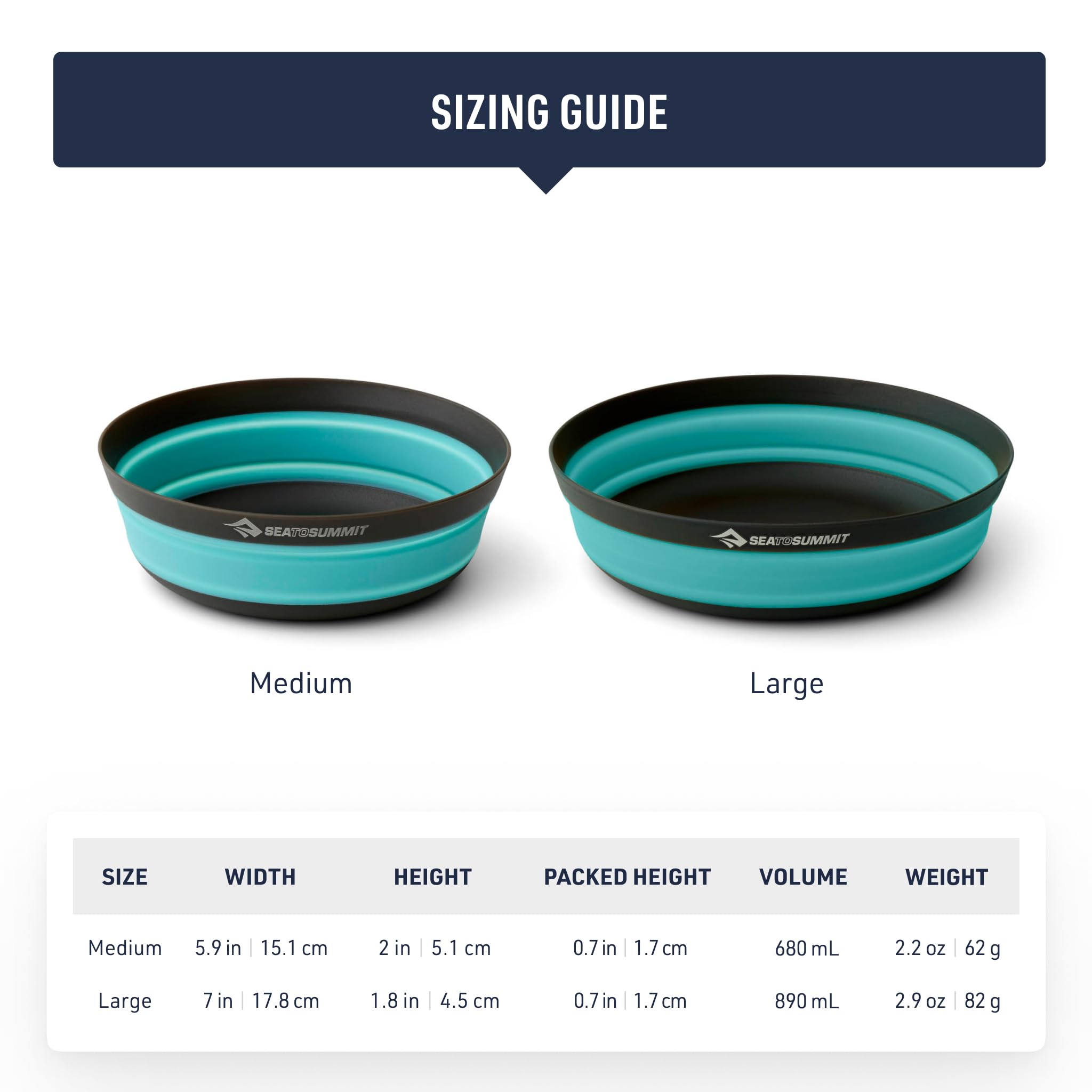 Falt-Schüssel – Sea to Summit – Frontier UL Collapsible Bowl Large – Sea to Summit – Bild 6