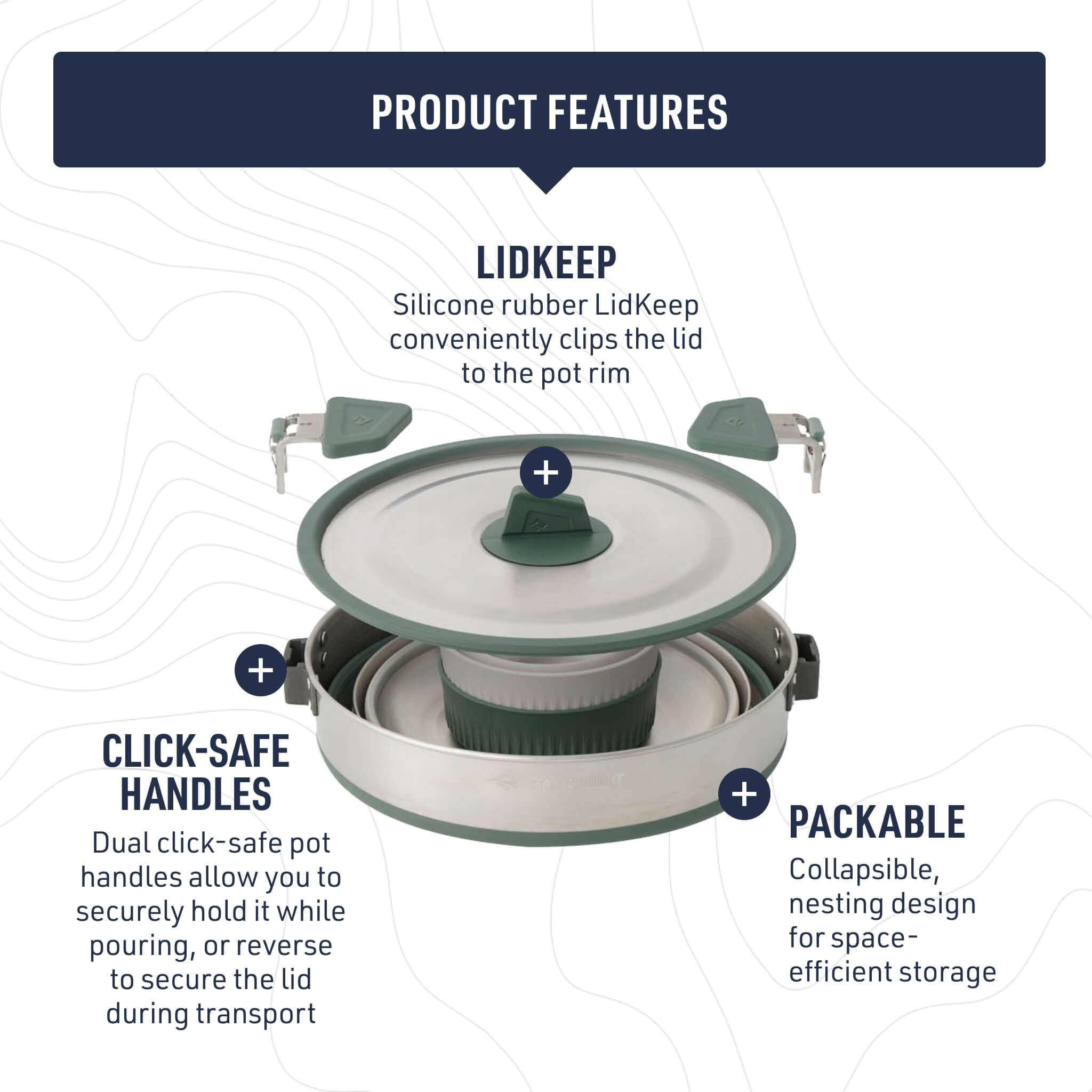 Sea to Summit Detour Stainless Steel One Pot Cook Set 2P 5-teilig