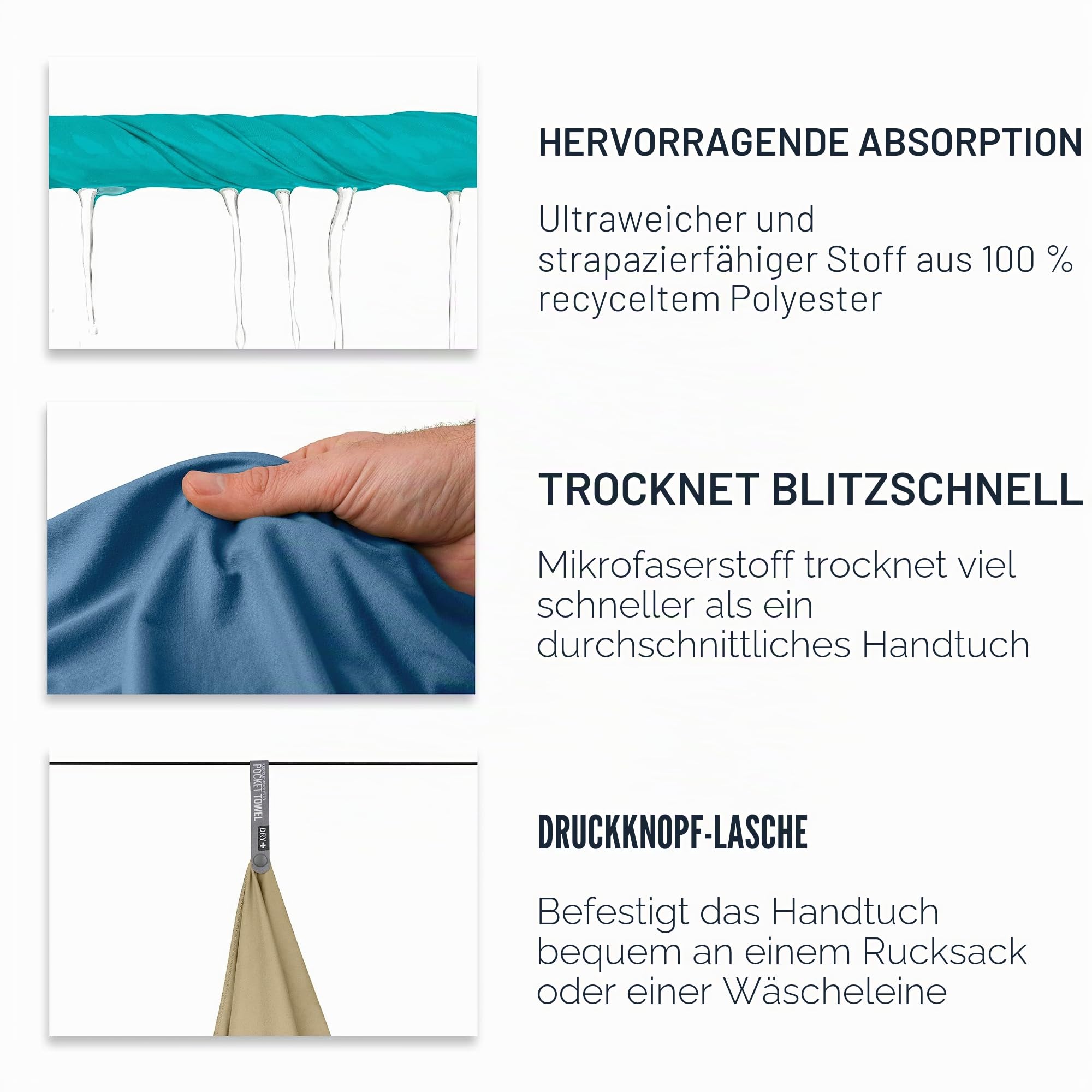 Reisehandtuch – Sea to Summit – Pocket Towel XL – Sea to Summit – Bild 4