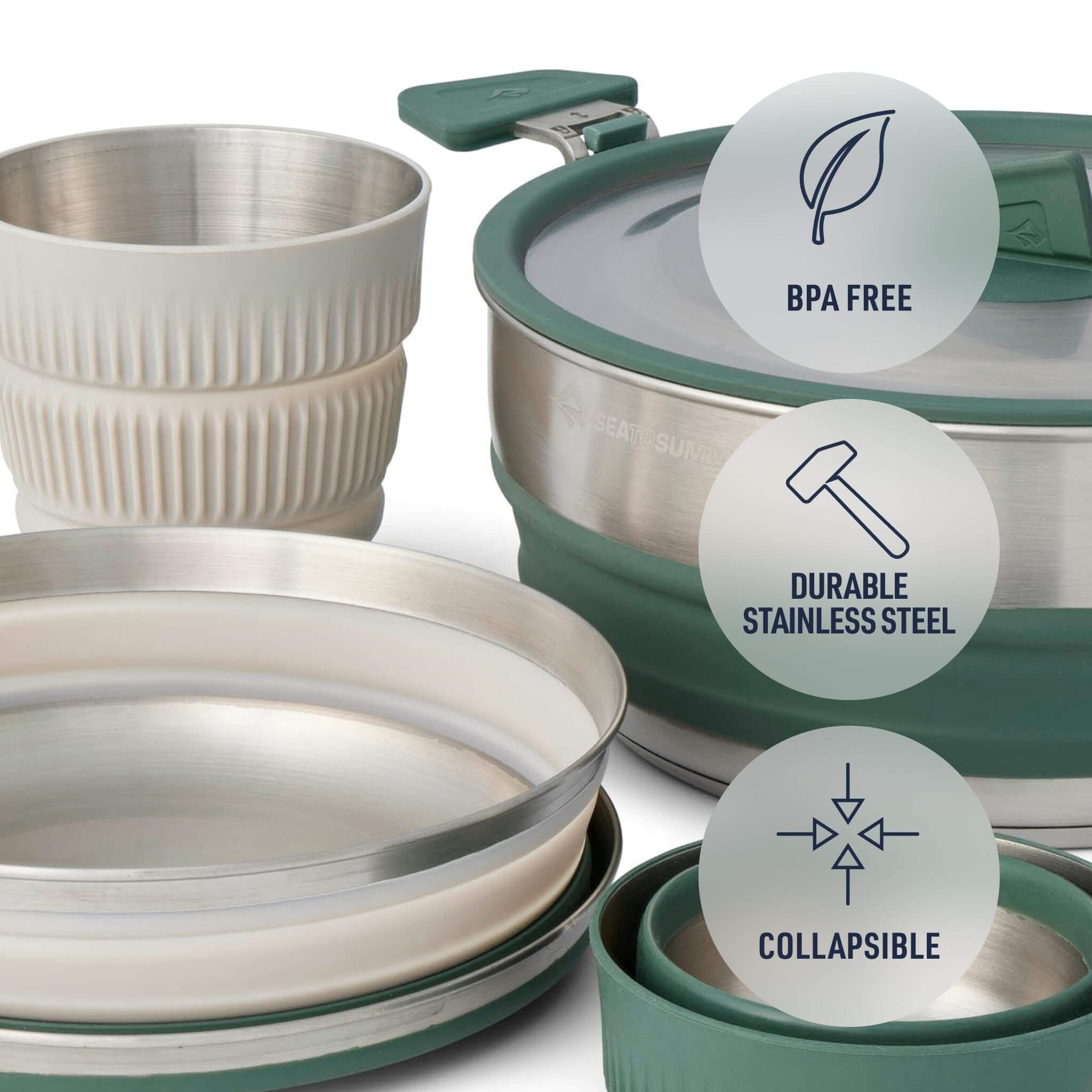 Sea to Summit Detour Stainless Steel One Pot Cook Set 2P 5-teilig