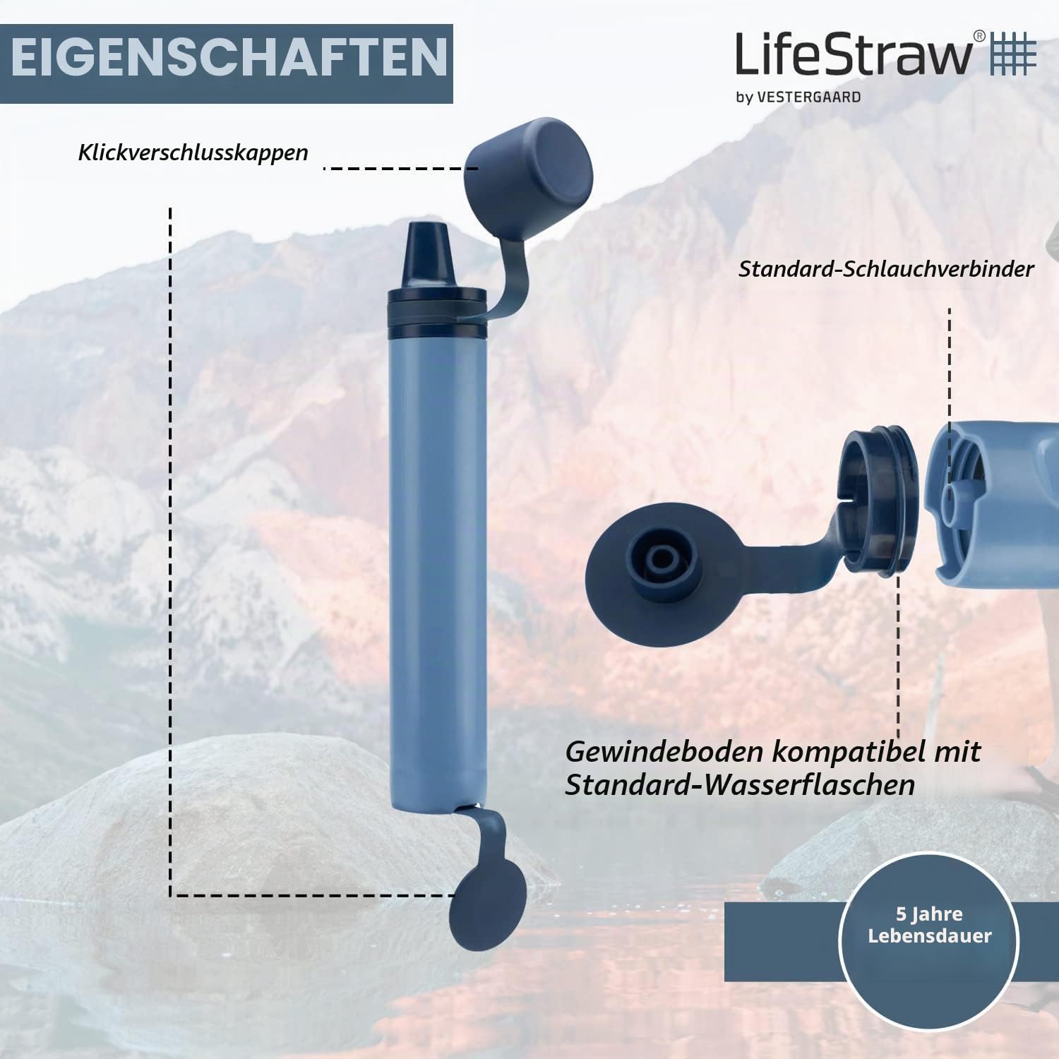 Wasserfilter-Strohhalm – LifeStraw – Peak Series