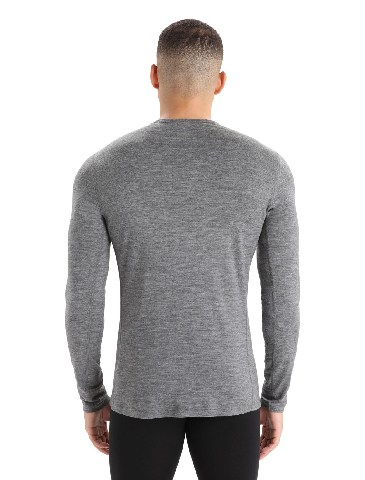 Merino Langarmshirt Herren – Icebreaker – 200 Oasis LS Crewe – Gritstone Heather – Icebreaker – Ansicht 2