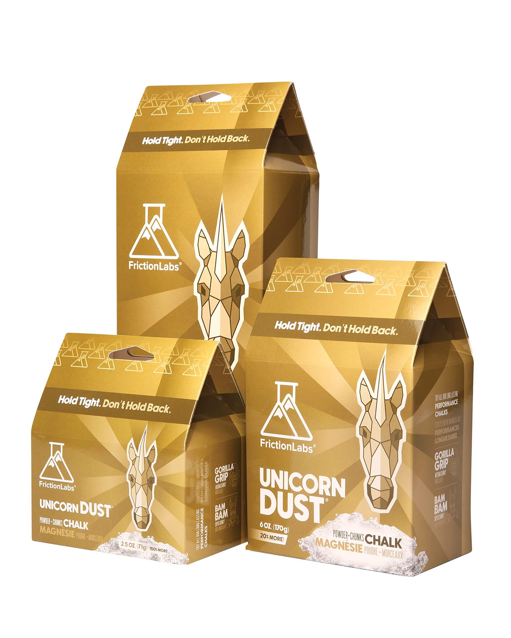 Das Friction Labs Premium Chalk Magnesium in der Variante Unicorn Dust - ein feines Chalk, perfekt für schnelle Abdeckung & Wettkämpfe