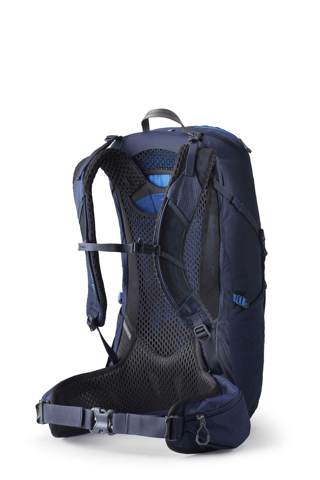 Der Gregory Zulu Rucksack in der Farbe Halo Blue & Variante 30L abgebildet in der Rückenansicht