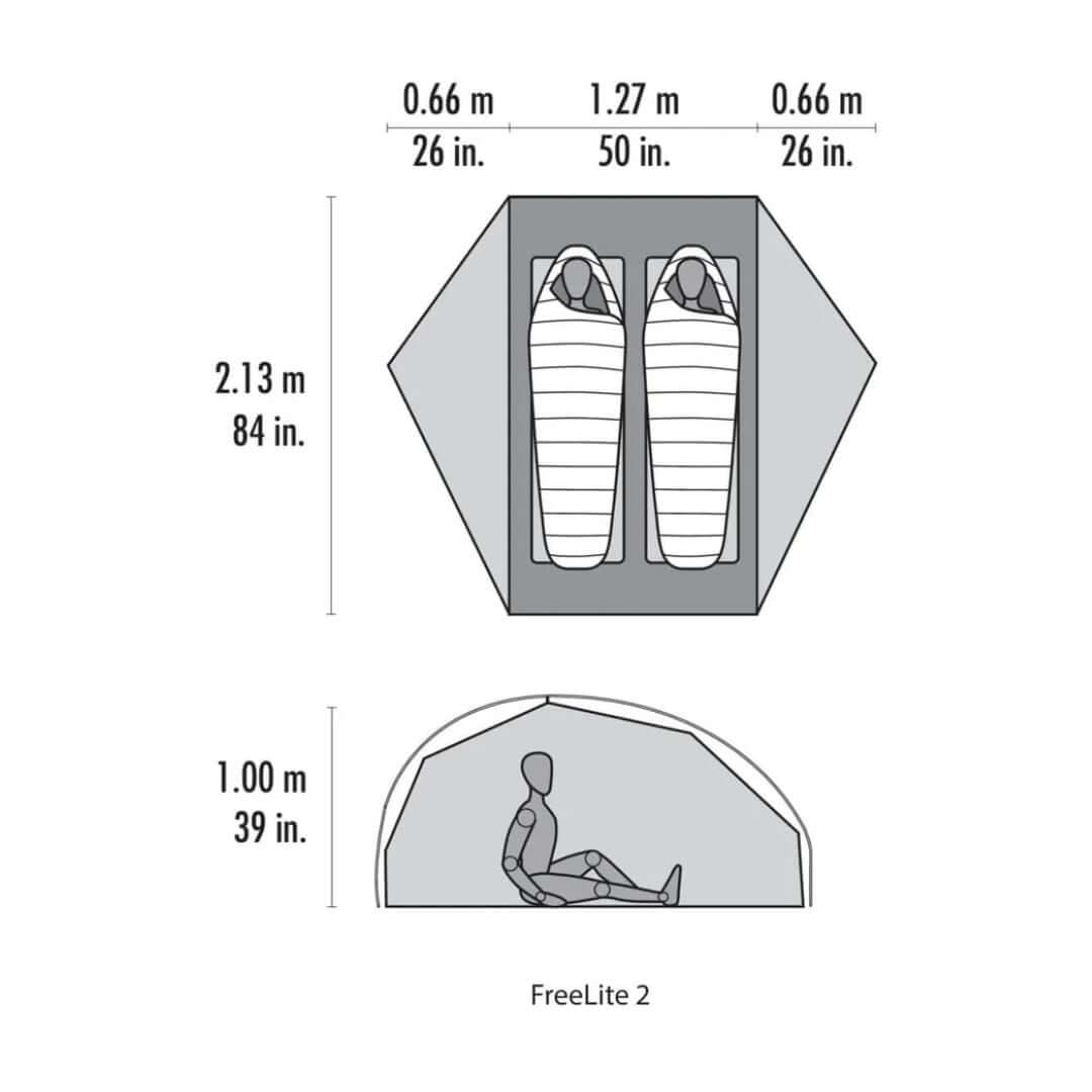 MSR FreeLite 2 V3 - ultraleichtes Rucksackzelt für 2 Person - Outdoor Shop FluxPerfect