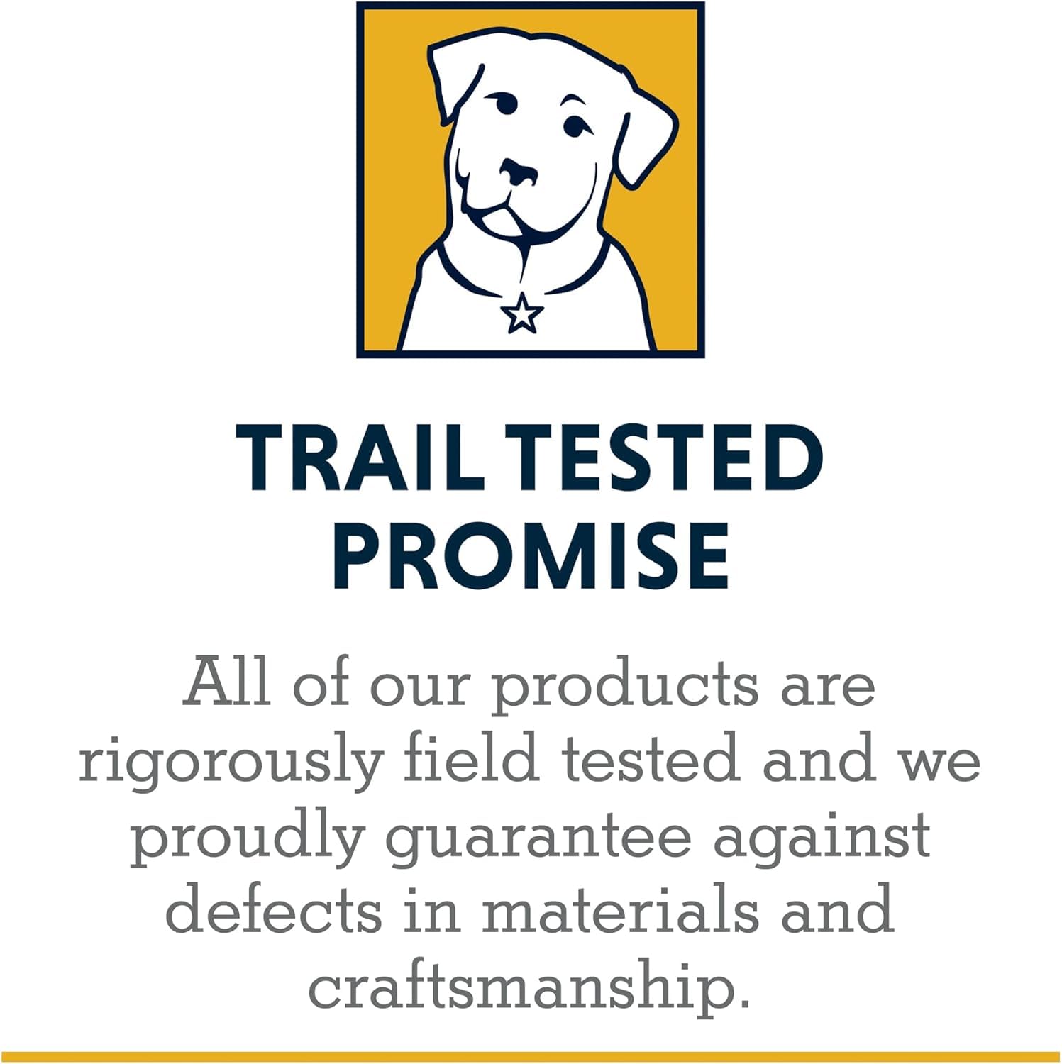 Die Ruffwear Trail Testes Promise Garantie - diese deckt lebenslänglich Materialfehler und Produktionsfehler ab