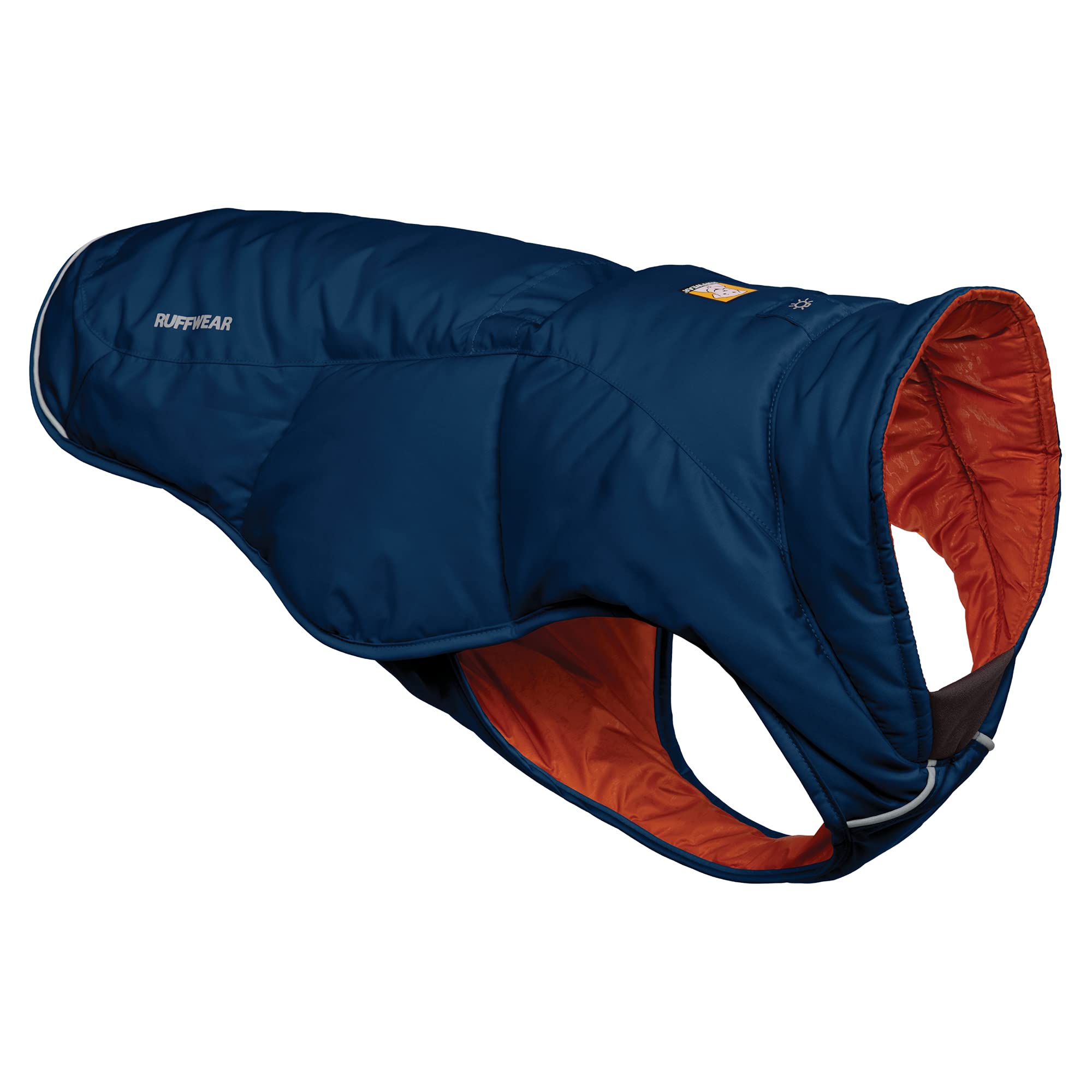 Die Ruffwear Quinzee Hundejacke in der Farbe Blue Moon